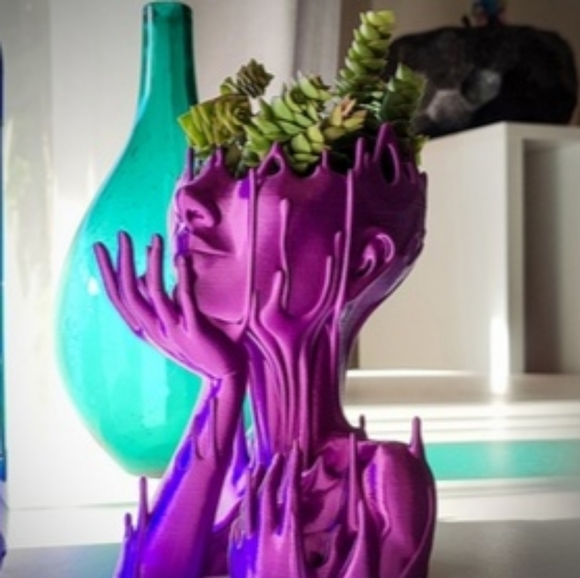Flower Pot - Melted 3D Print - Picture 1 of 7